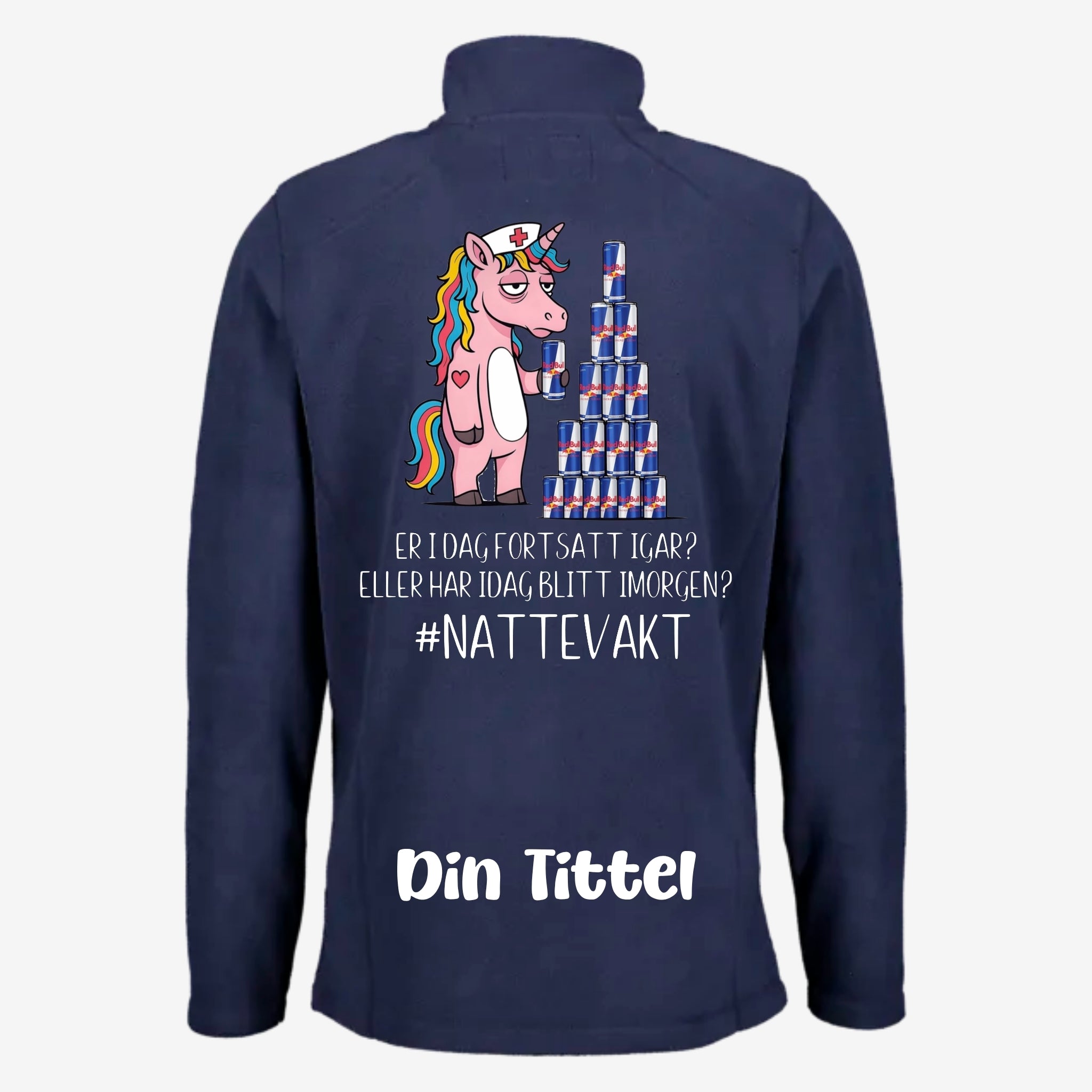 Redbull Enhjørning - Fleecejakke med personlig trykk