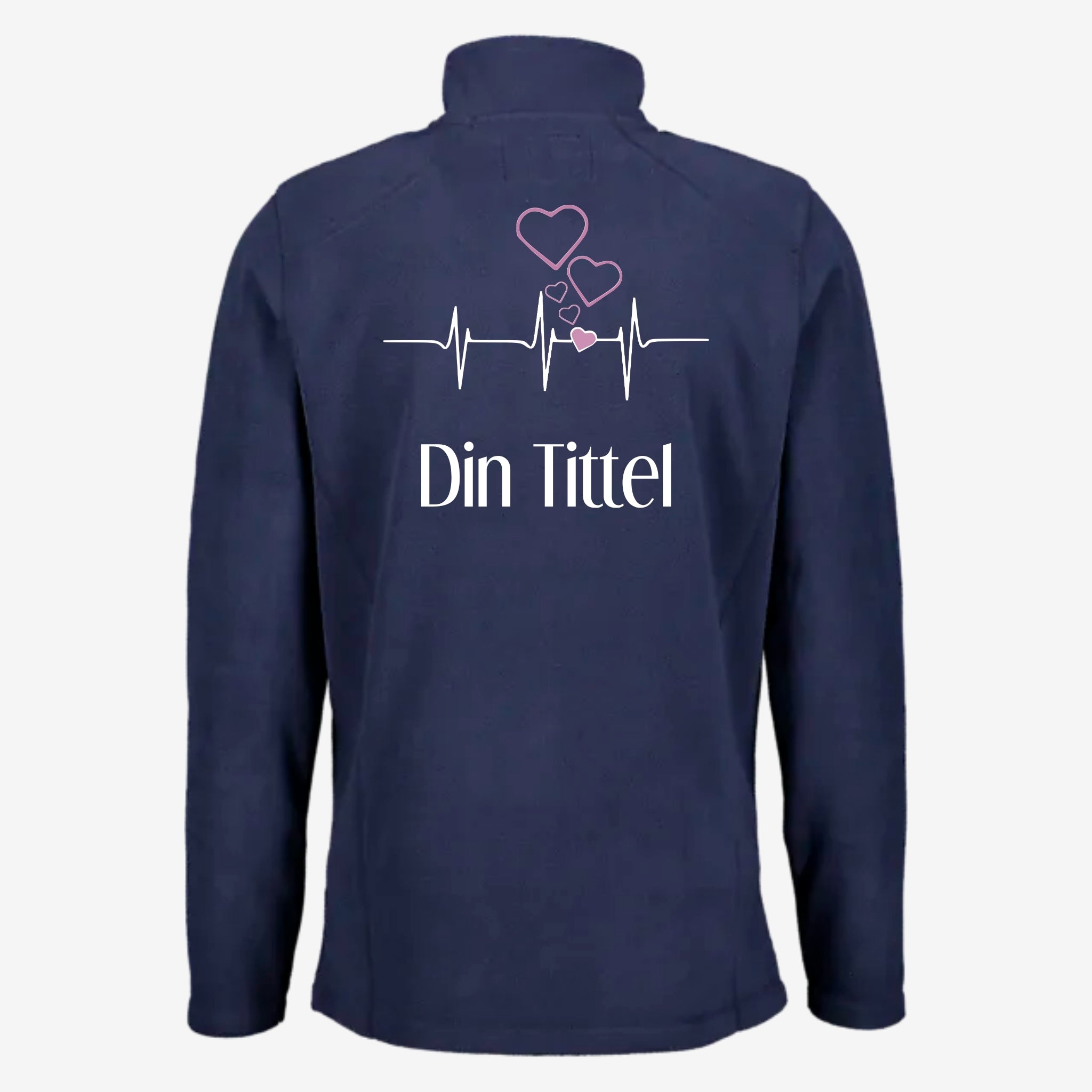 Hjerteslag - Fleecejakke med personlig trykk