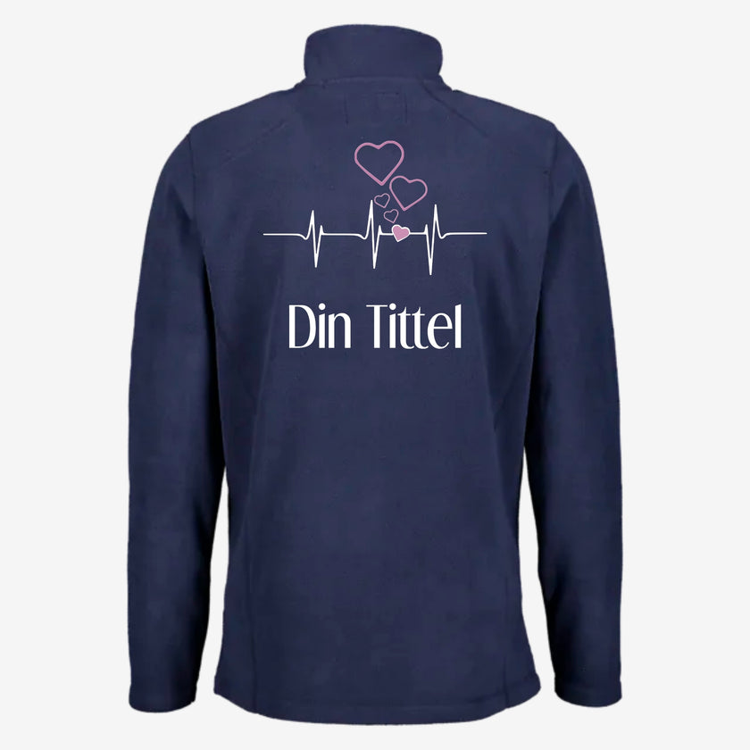 Hjerteslag - Fleecejakke med personlig trykk