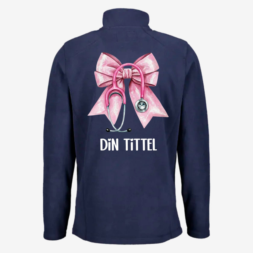 Pink Bow - Fleecejakke med personlig trykk
