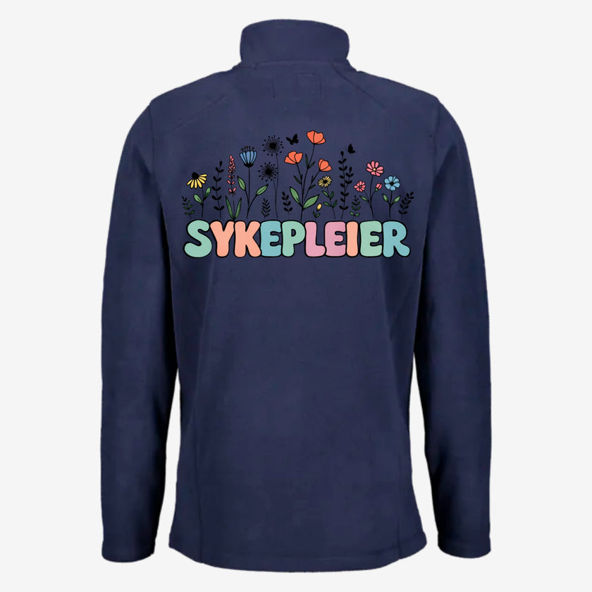 Blomsterpleier - Fleecejakke med personlig trykk