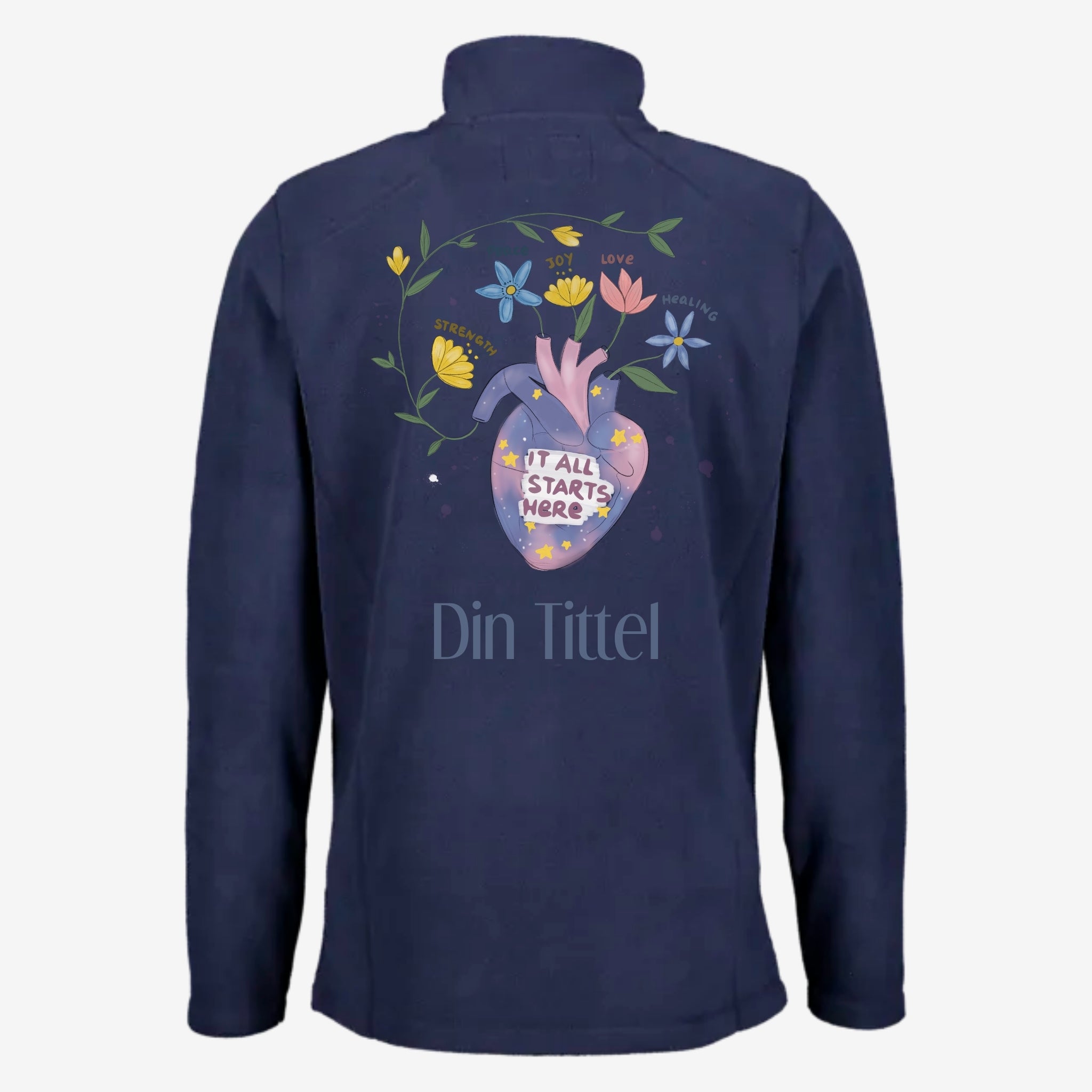 It starts in the heart - Fleecejakke med personlig trykk