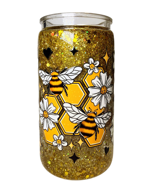 💚 Honey Vibes – Snowglobe Tumbler