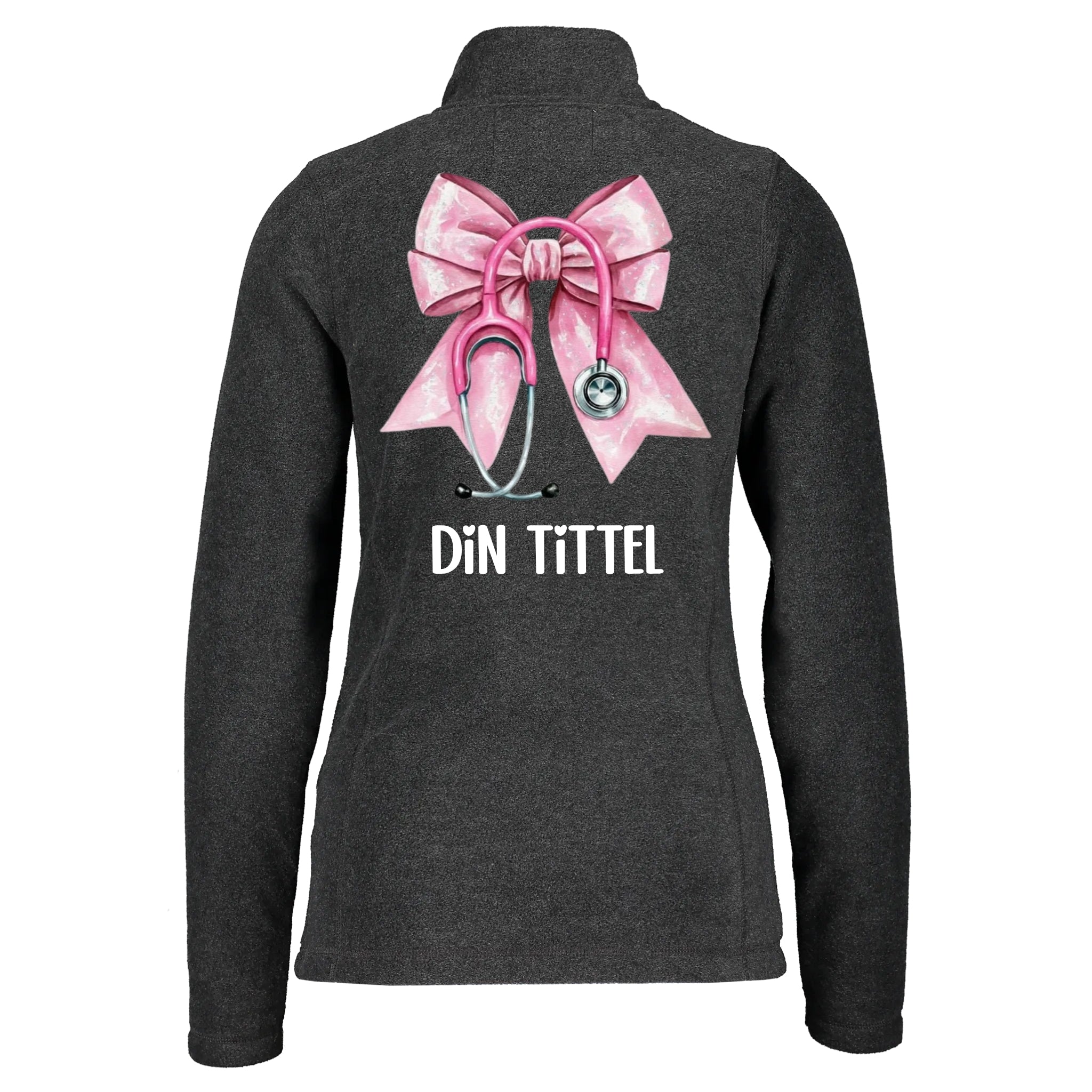 Pink Bow - Fleecejakke med personlig trykk