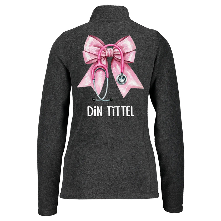 Pink Bow - Fleecejakke med personlig trykk