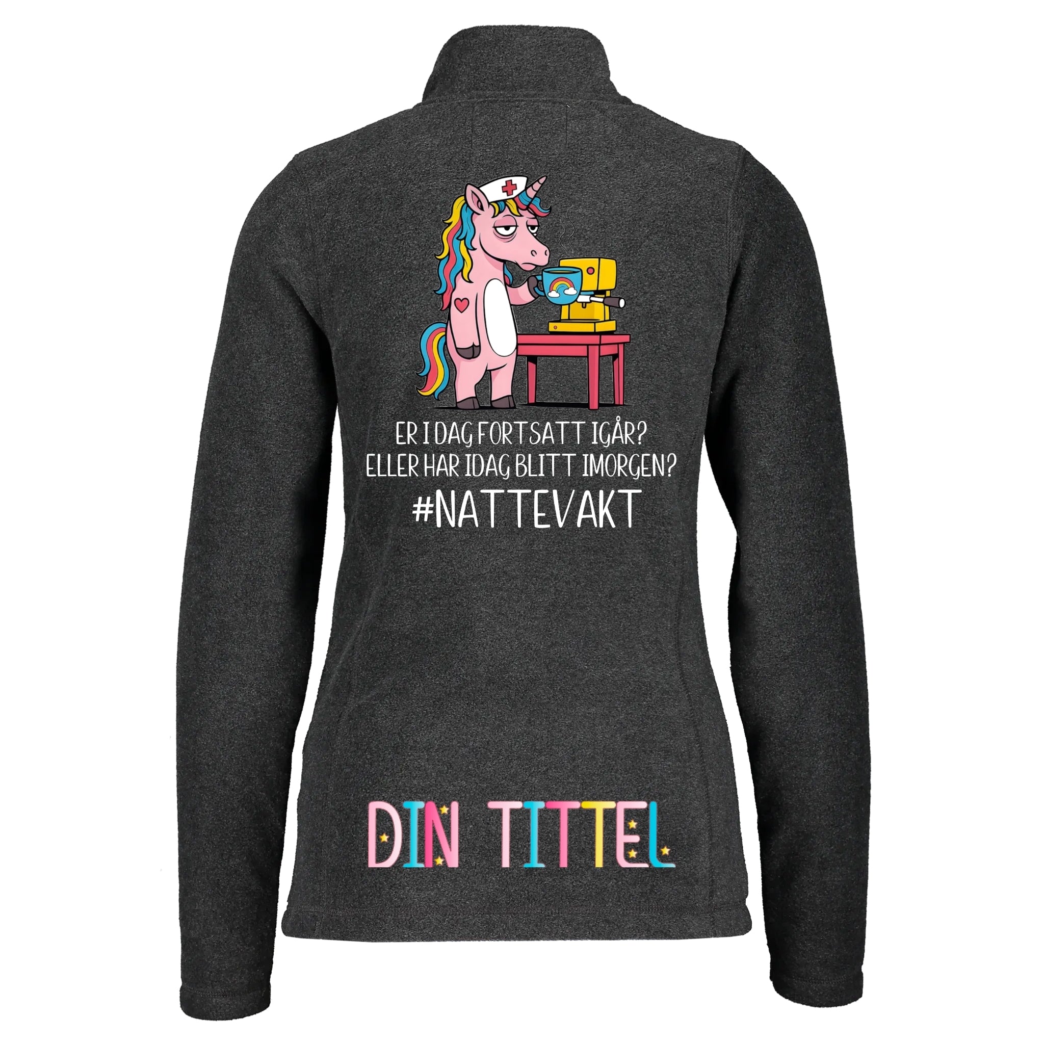 Unicorn  - Fleecejakke med personlig trykk