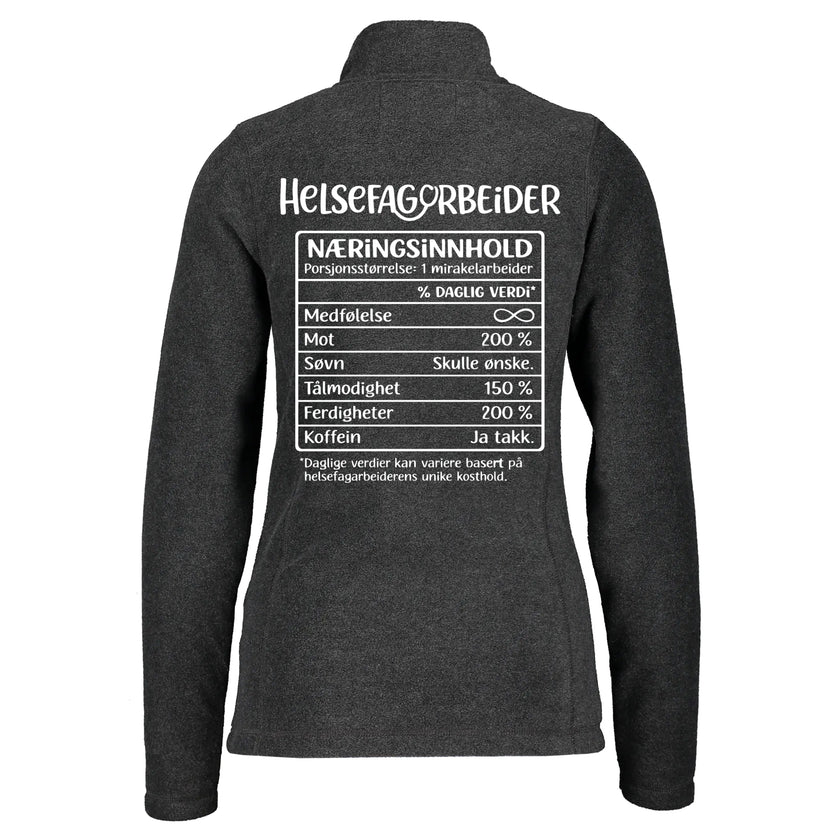 Nutrition helsefagarbeider- Fleecejakke med personlig trykk