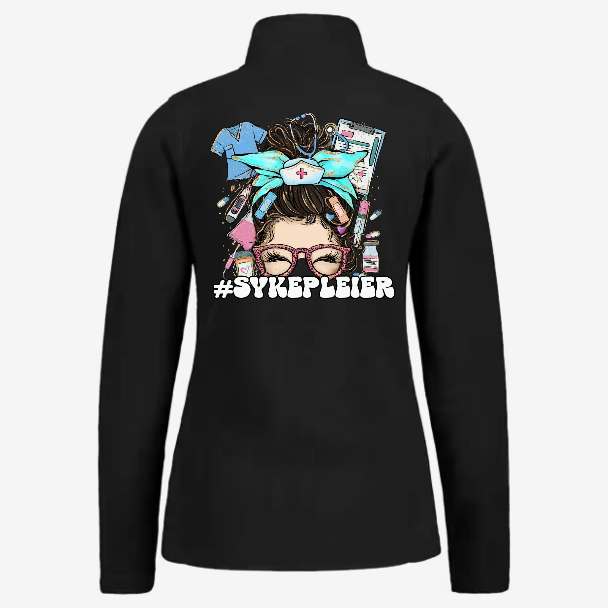#Sykepleier - Fleecejakke med personlig trykk
