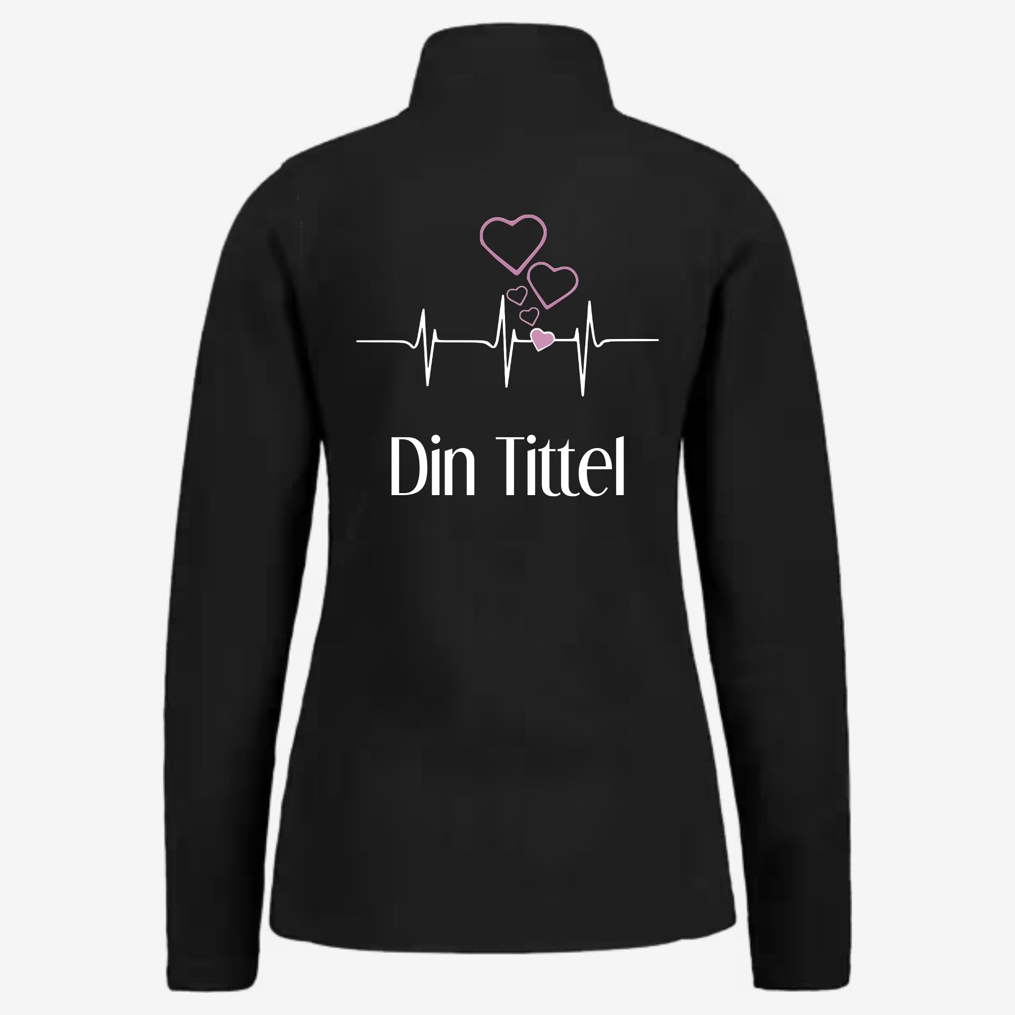 Hjerteslag - Fleecejakke med personlig trykk