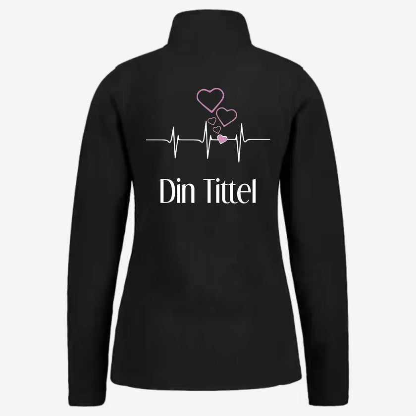 Hjerteslag - Fleecejakke med personlig trykk