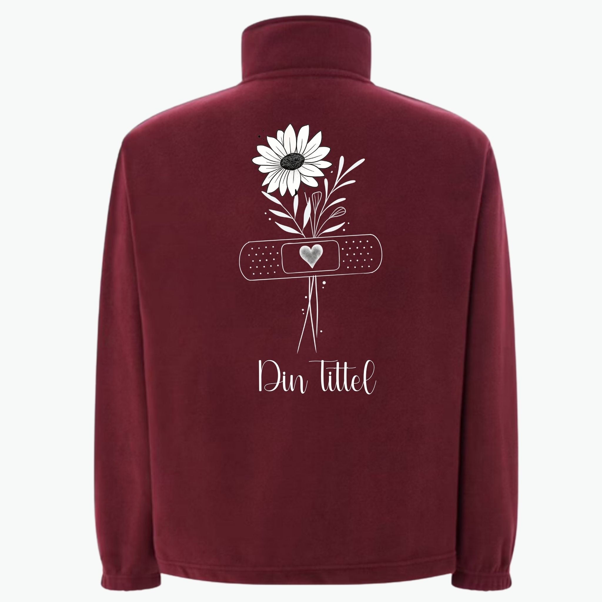 Simple Flower - Fleecejakke med personlig trykk