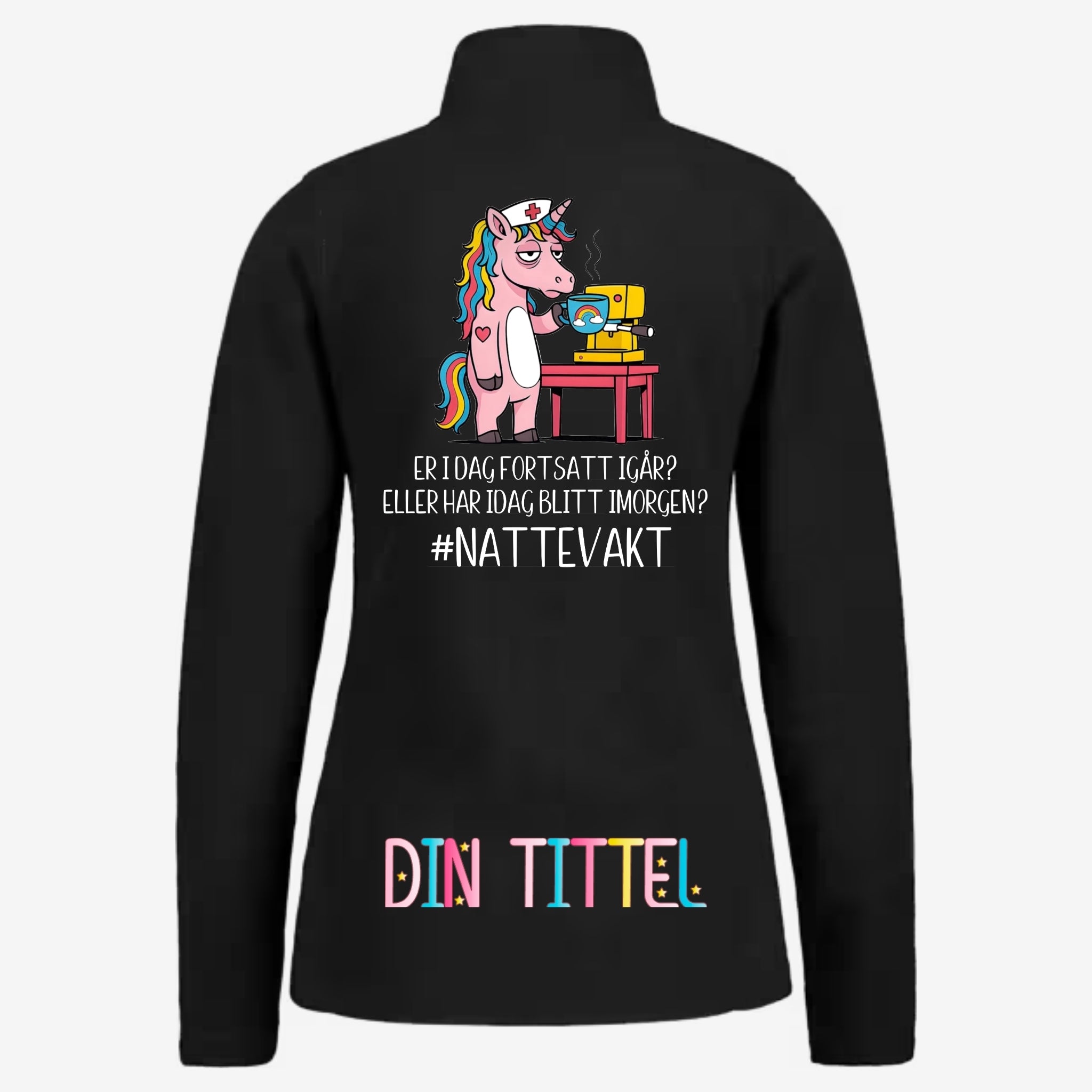Unicorn  - Fleecejakke med personlig trykk