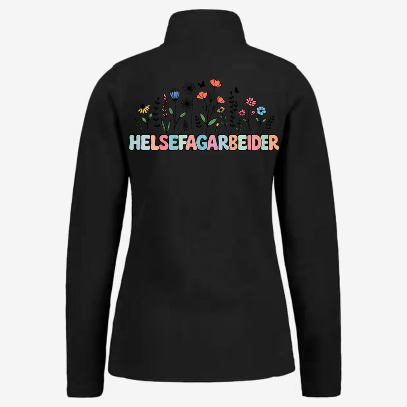 Blomsterarbeider - Fleecejakke med personlig trykk