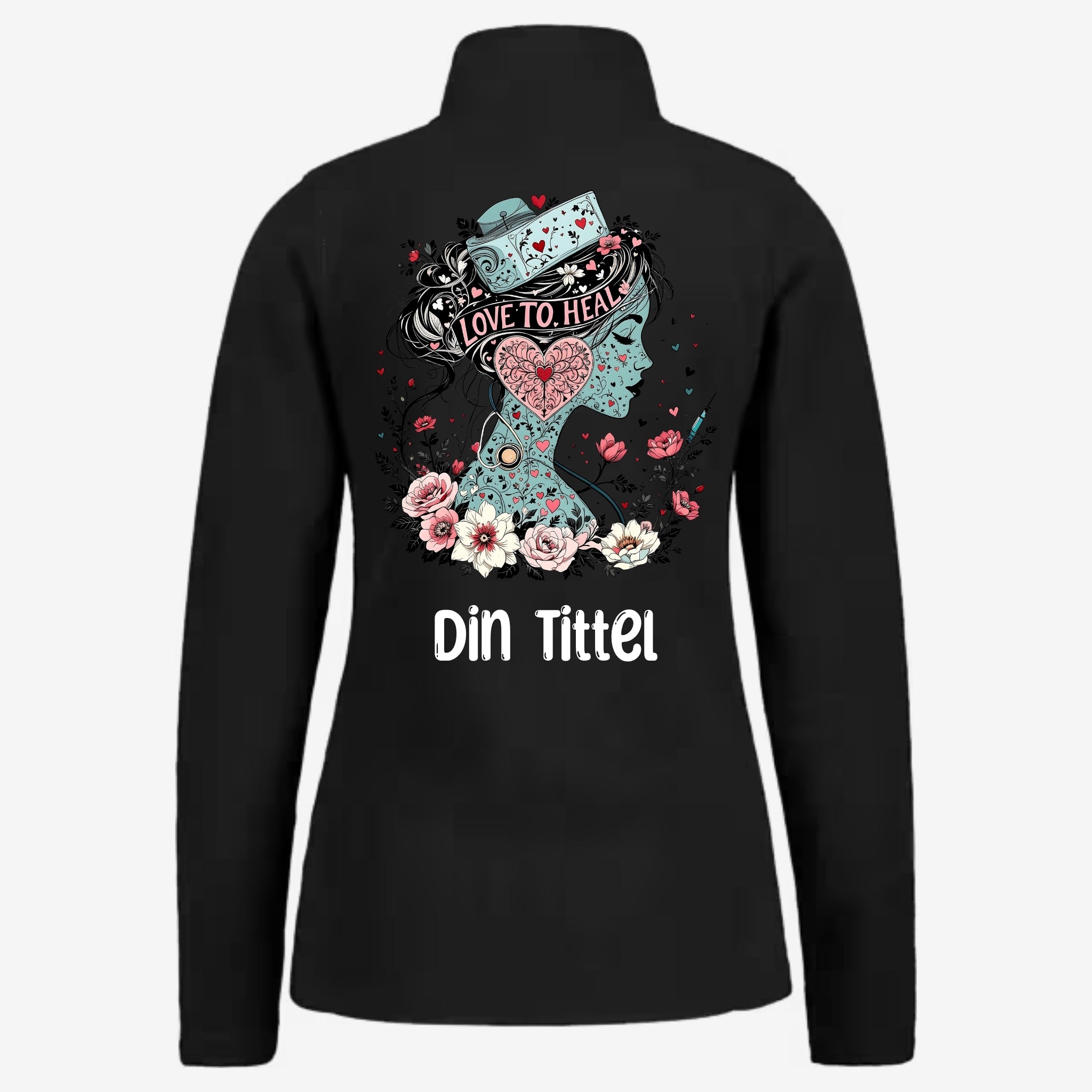 Love to heal - Fleecejakke med personlig trykk