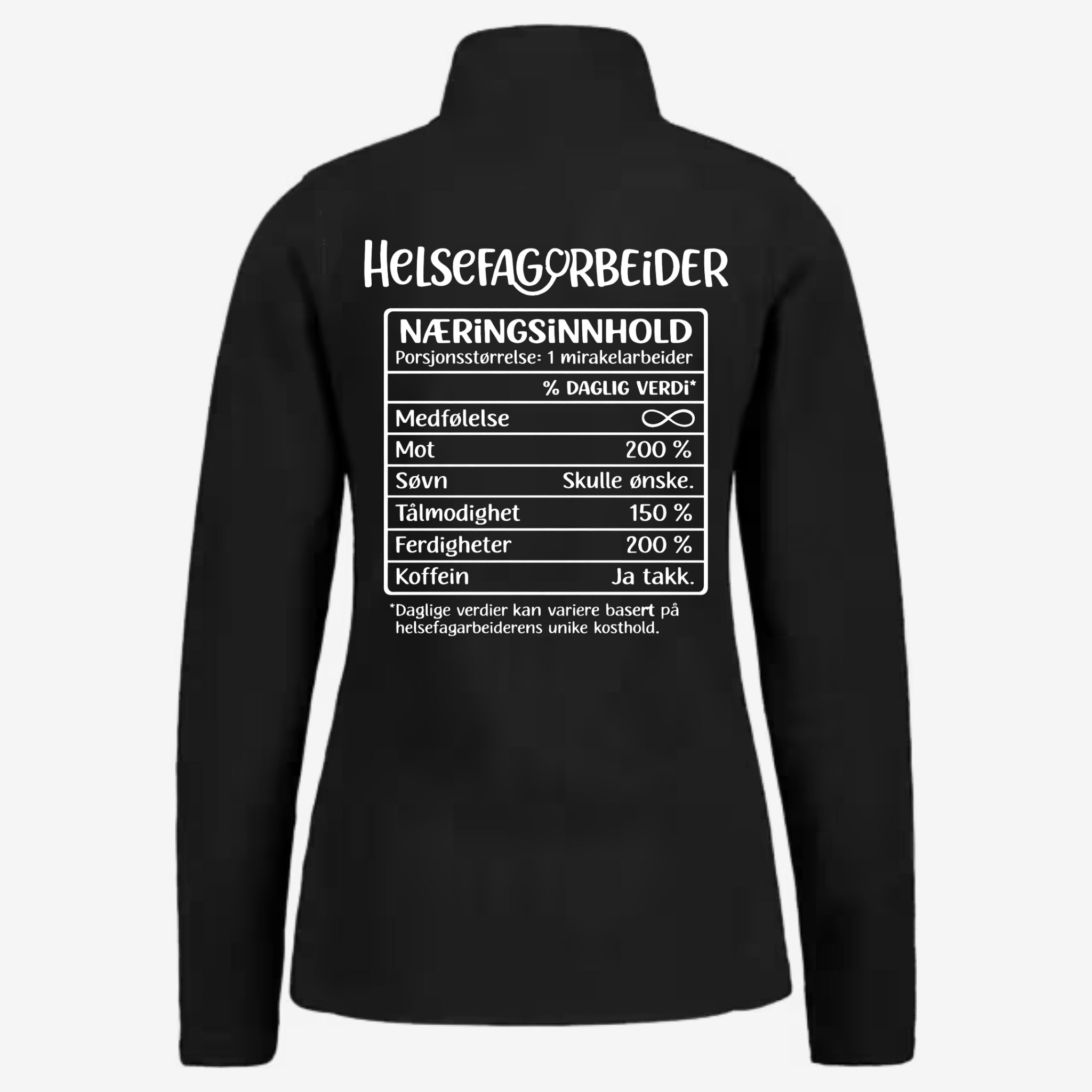 Nutrition helsefagarbeider- Fleecejakke med personlig trykk