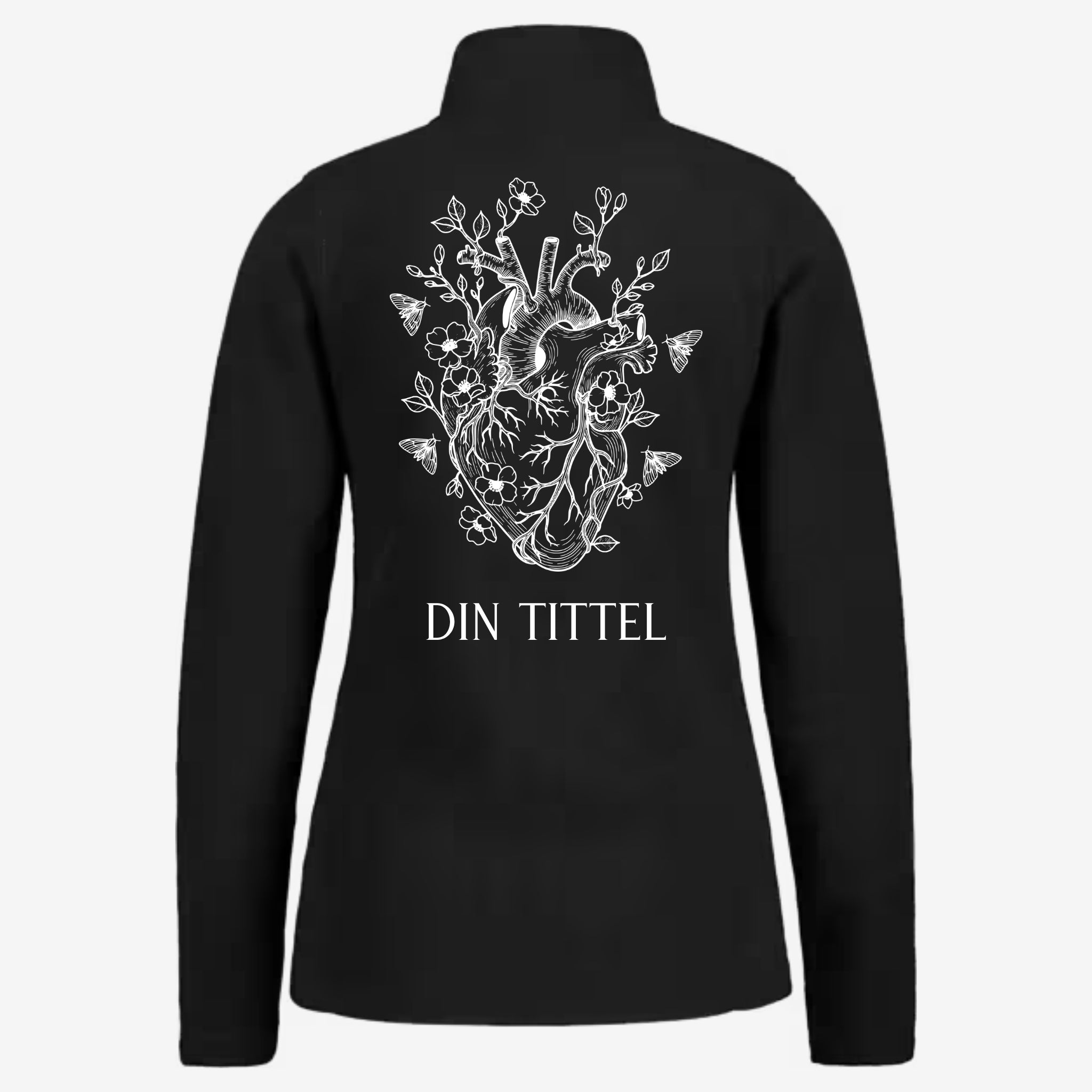 Floral Heart - Fleecejakke med personlig trykk