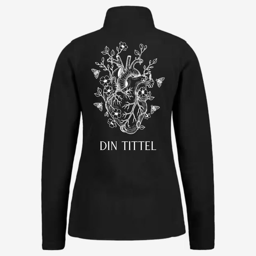 Floral Heart - Fleecejakke med personlig trykk