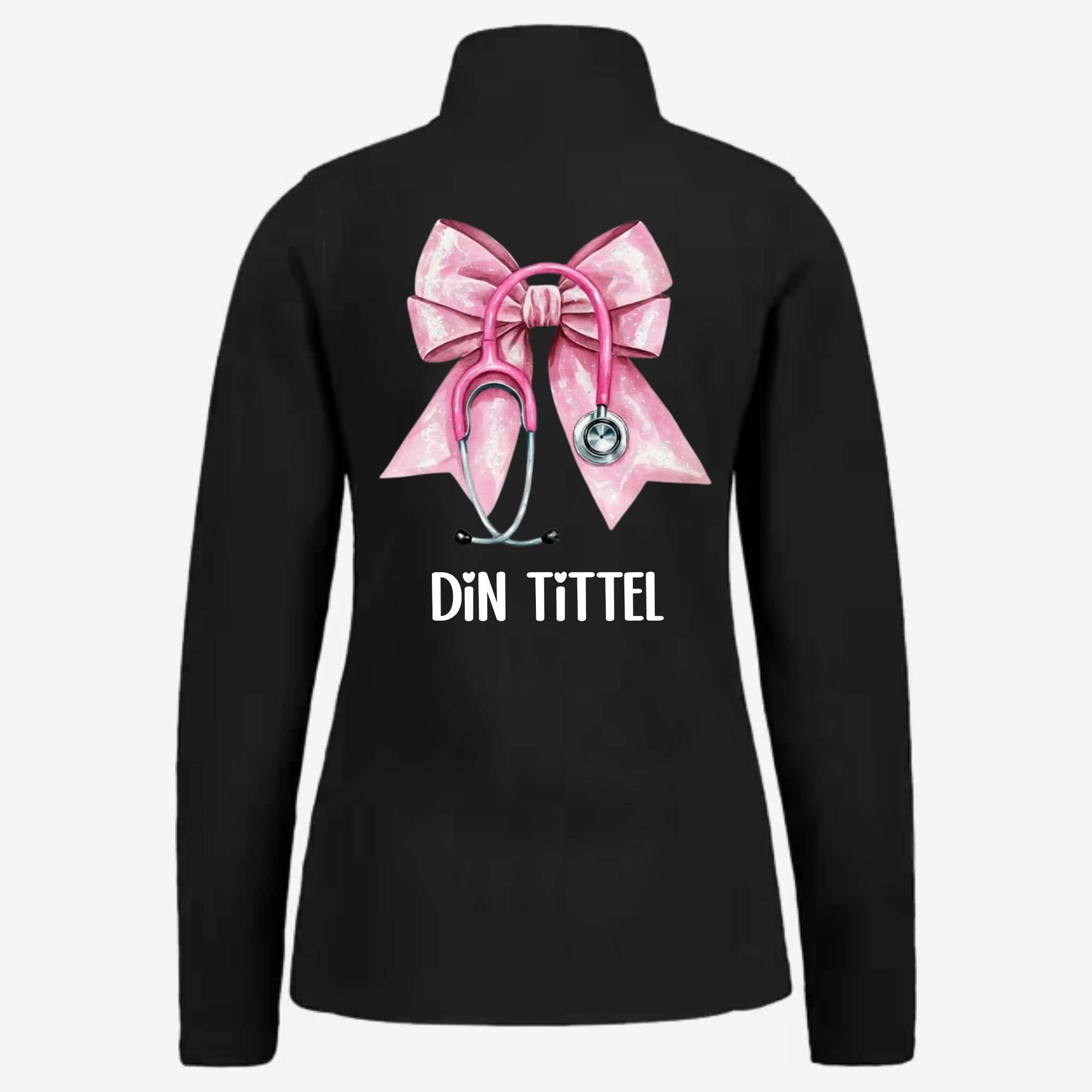 Pink Bow - Fleecejakke med personlig trykk