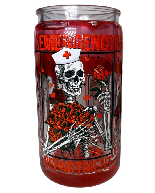 💀🌹 ER Skeleton – Snowglobe Tumbler