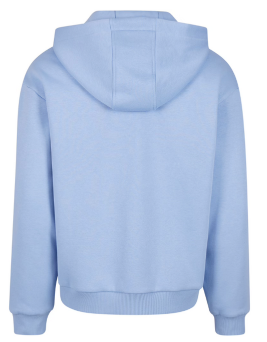 Lyseblå hettejakke
