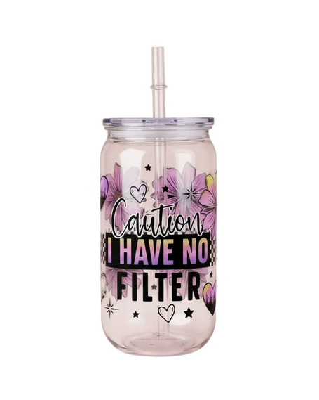 Acrylic tumbler with colorful design