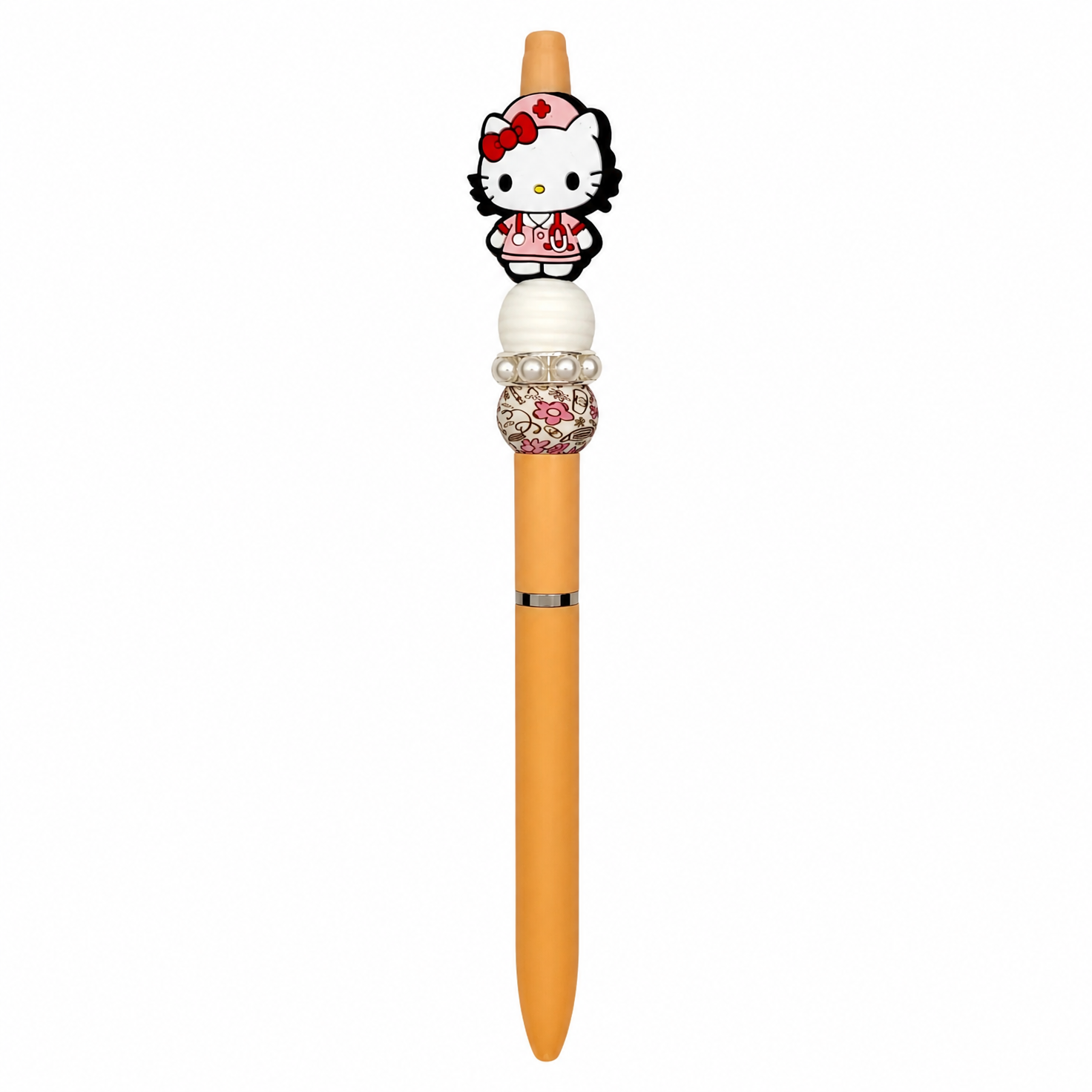 Hello Nurse Kitty - Håndperlet penn