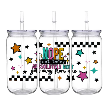 Nope, not today - Snowglobe tumbler