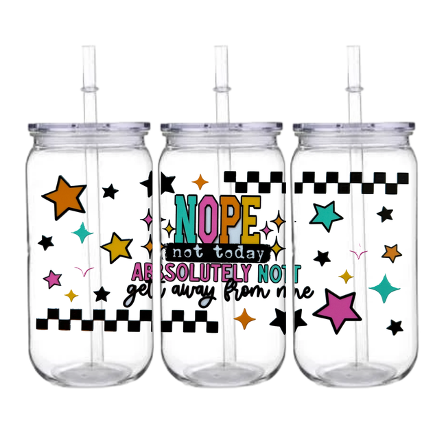 Nope, not today - Snowglobe tumbler