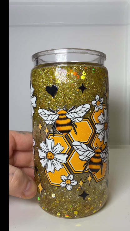 💚 Honey Vibes – Snowglobe Tumbler