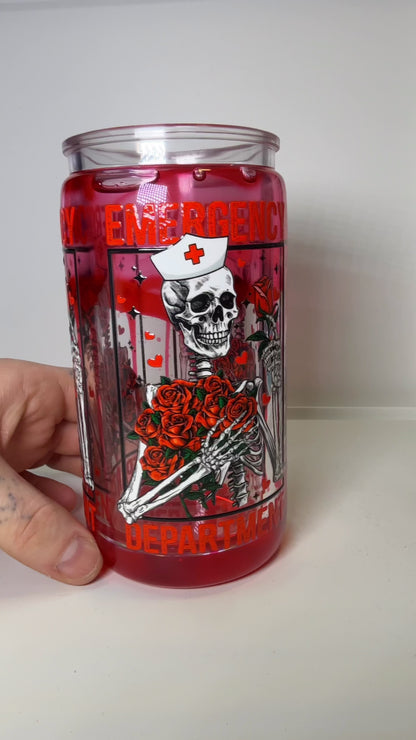 💀🌹 ER Skeleton – Snowglobe Tumbler